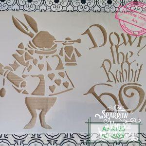 Alice in wonderland (Down the rabbit hole) - Stencil